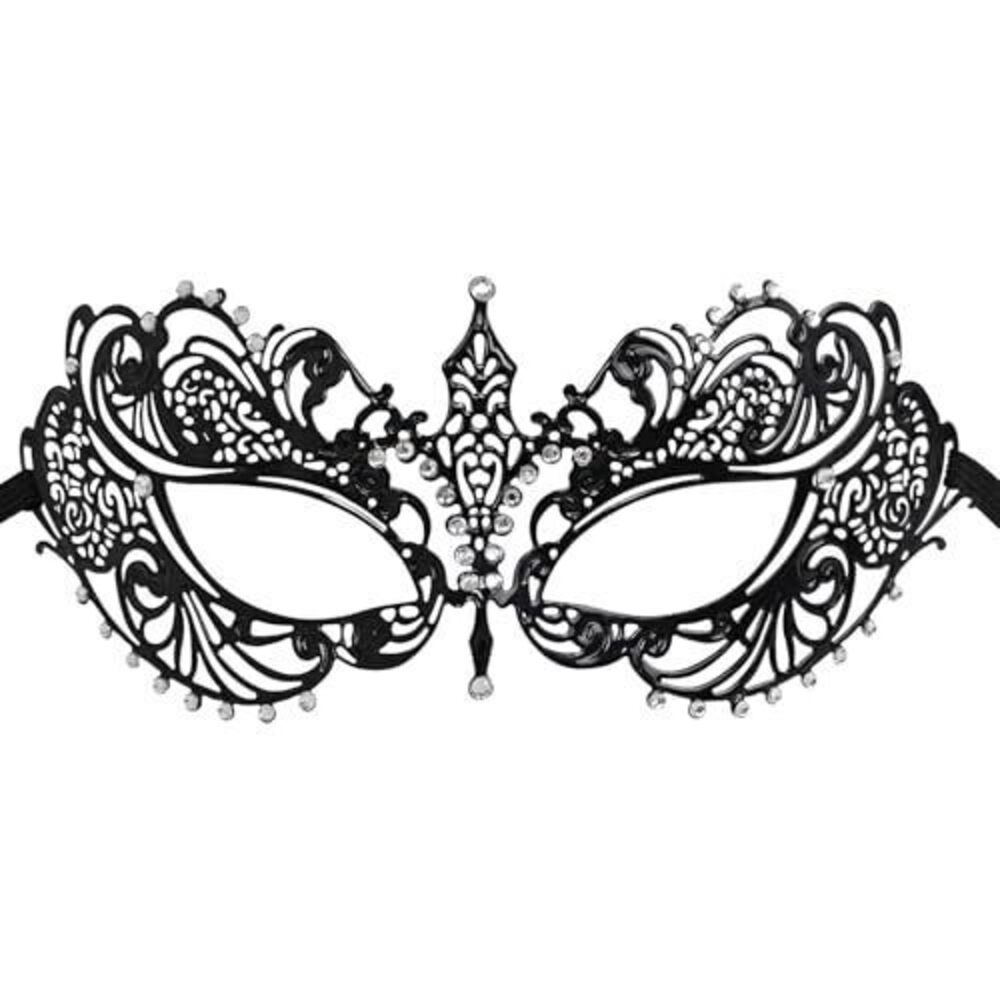 3275 GYGYL Masquerade Mask Elegant Metal Mask with Sparkling Rhinestones